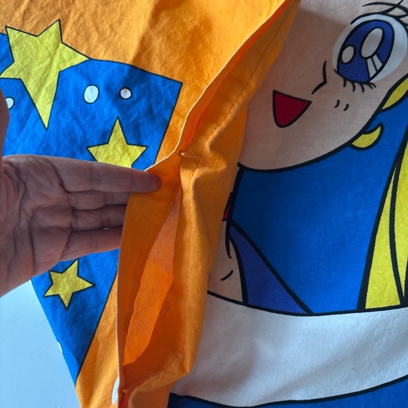 Vintage 1998 anime Sailor Moon Orange duvet Blanket or large pillow case(?) rare - Picture 8 of 16